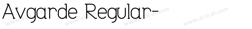 Avgarde Regular字体转换